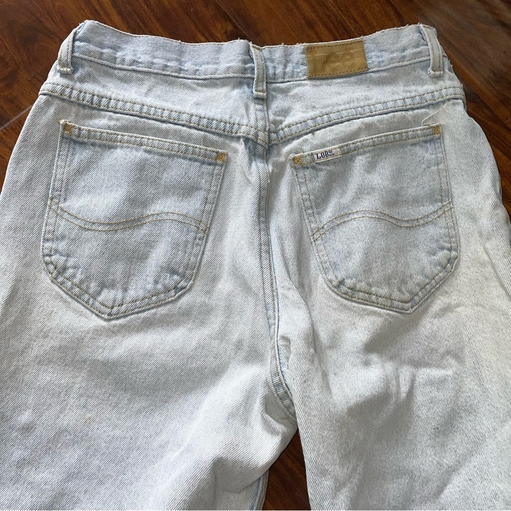Vintage 90s Lee High Waisted Light Washed Jeans Size 27x24 Y2K